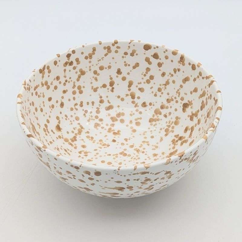 Keramik Skål Prickig Nougat -Ø12-16-20cm Keramik Skål Prickig Nougat -Ø12-16-20cm