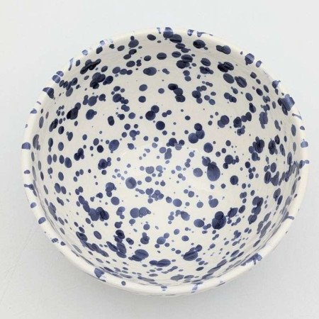 Keramik Skål Prickig Blå -Ø12-16-20cm Keramik Skål Prickig Blå -Ø12-16-20cm