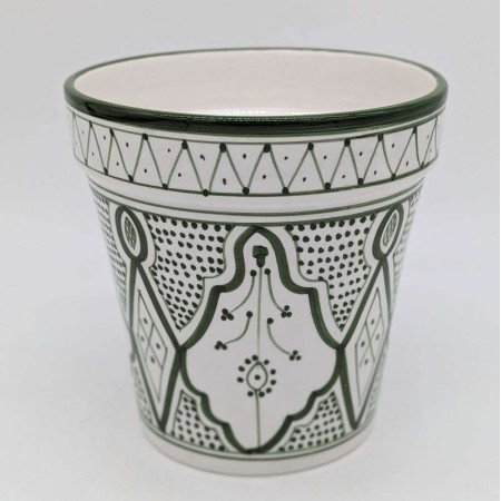 Keramik kruka stor Ø22 cm -Klassisk Grön