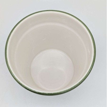 Keramik kruka Ø13,5 cm -Klassisk Grön