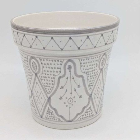 Keramik kruka stor Ø22 cm -Klassisk Grå