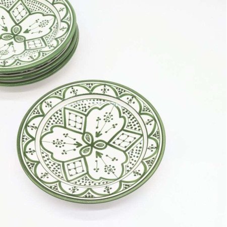 Assiett Ø22cm -Grönvit