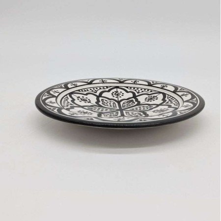 Assiett Ø22cm -svart&vit