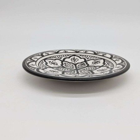 Assiett Ø22cm -svart&vit