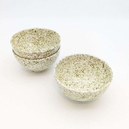 Keramik Skål Prickig Grön -Ø16cm Keramik Skål Prickig Grön -Ø16cm