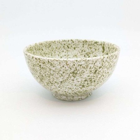 Keramik Skål Prickig Grön -Ø16cm Keramik Skål Prickig Grön -Ø16cm