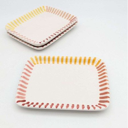 Assiett -Randig Multi