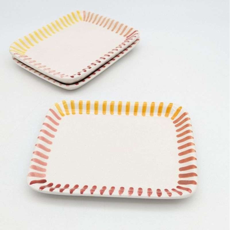 Assiett -Randig Multi