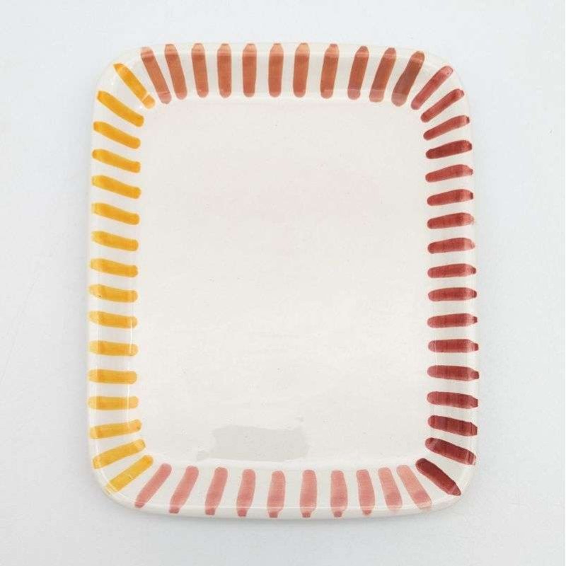 Assiett -Randig Multi