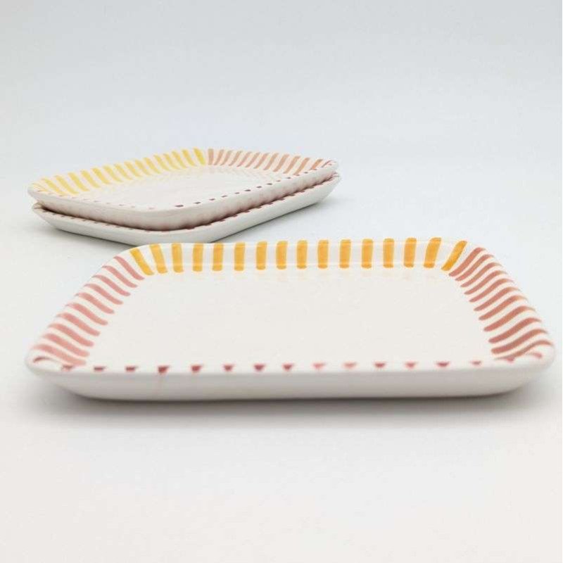 Assiett -Randig Multi