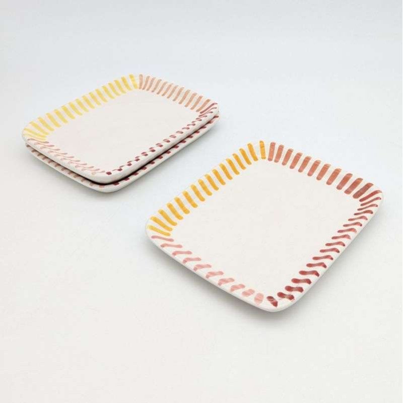 Assiett -Randig Multi