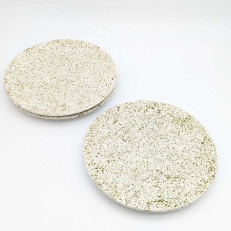 Keramik tallrikar Prickig Grön Ø27cm