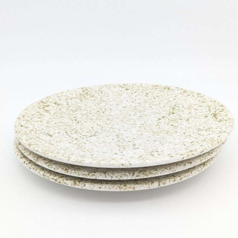 Keramik tallrikar Prickig Grön Ø27cm