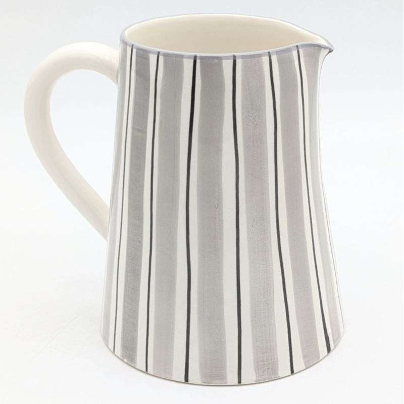 Kanna -Randig Grå lin