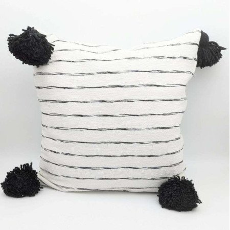 kuddfodral -Randig svart