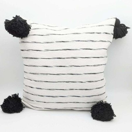 kuddfodral -Randig svart kuddfodral -Randig svart