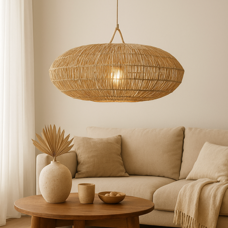 Taklampa i raffia Ø45 cm Taklampa i raffia Ø45 cm