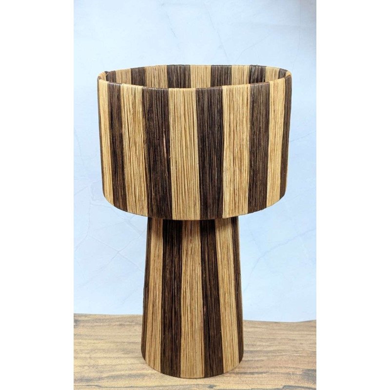 Bordslampa Randig  -Brun