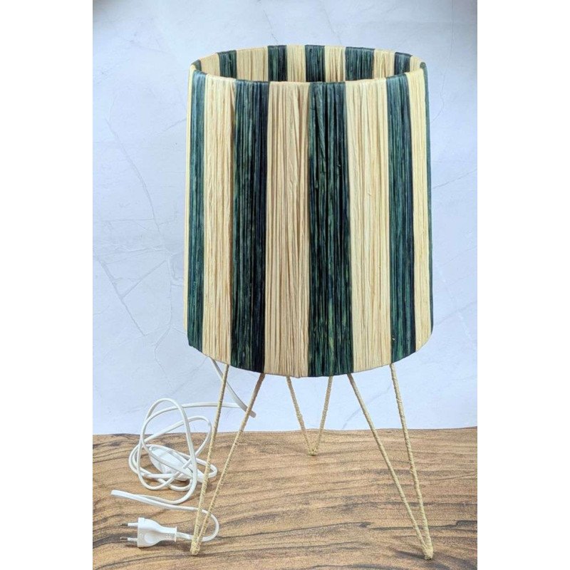 Bordslampa Randig  -Grön