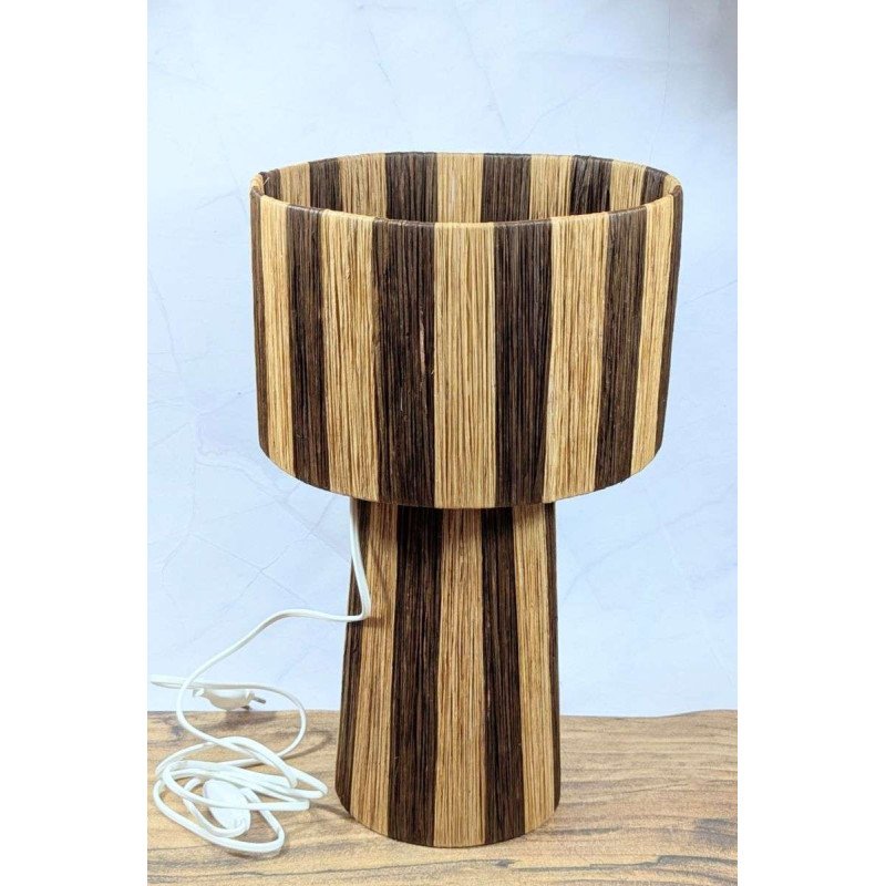 Bordslampa Randig  -Brun