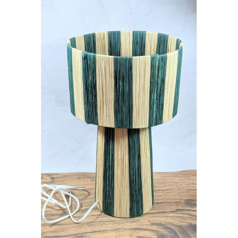 Bordslampa Randig  -Grön