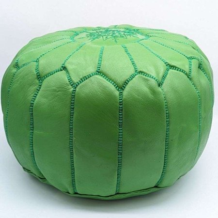 Sittpuff - Marockansk Läderpuff Grön Sittpuff - Marockansk Läderpuff Grön