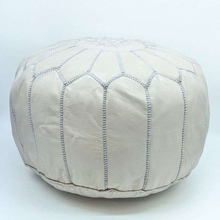 Sittpuff - Marockansk Läderpuff Grå Sittpuff - Marockansk Läderpuff Grå
