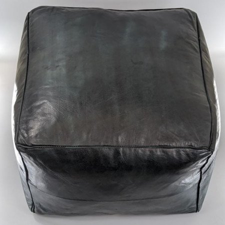 Sittpuff -Marockansk läderpuff Fyrkantig -Svart Sittpuff -Marockansk läderpuff Fyrkantig -Svart