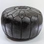 Sittpuff - Marockansk Läderpuff Svart Sittpuff - Marockansk Läderpuff Svart