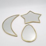 Mässing& Trä Speglar