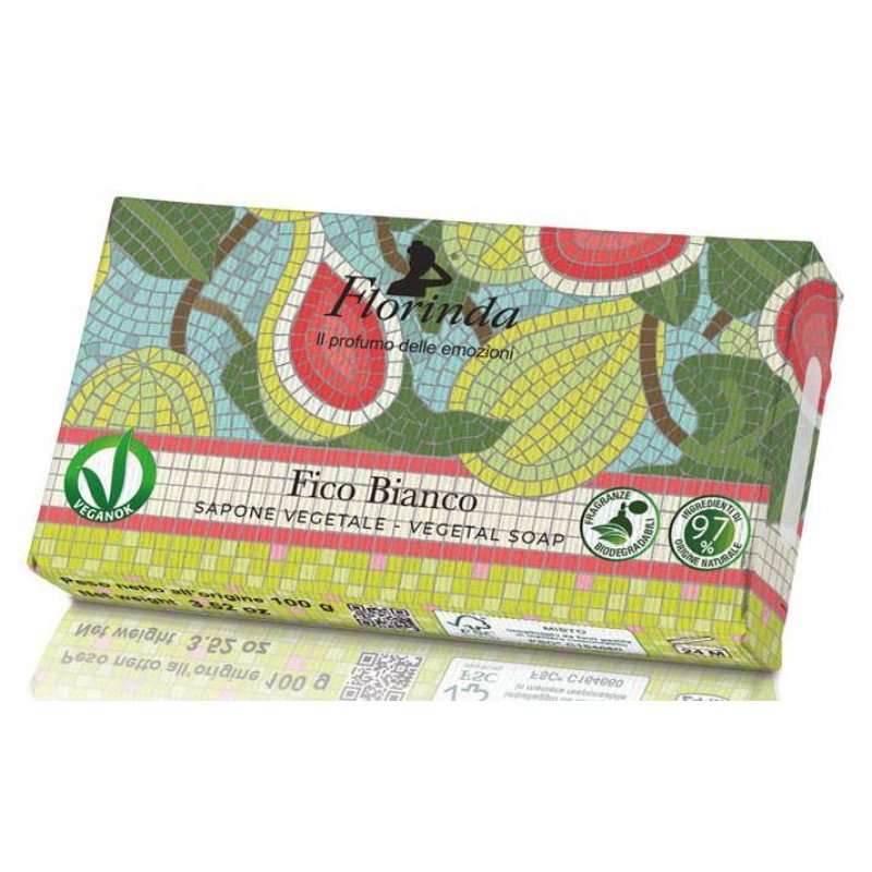 Hårdtvål White Fig 100g – Vegansk & Mild med Olivolja