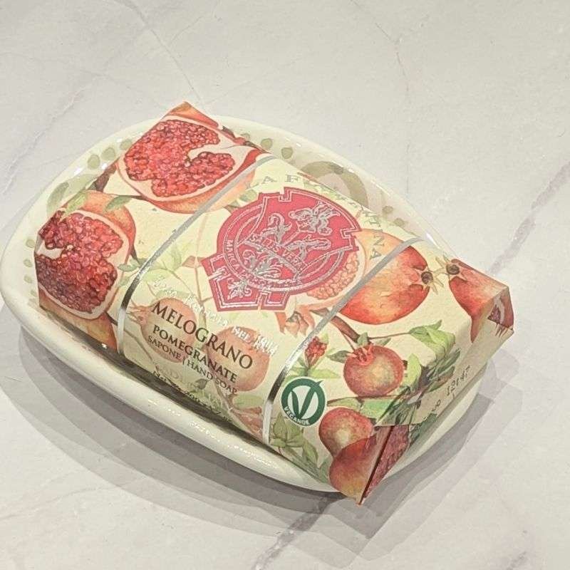 Toscansk Handgjord Tvål -Granatäpple 200g