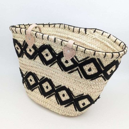 Strandväska -Svart brodyr Strandväska -Svart brodyr